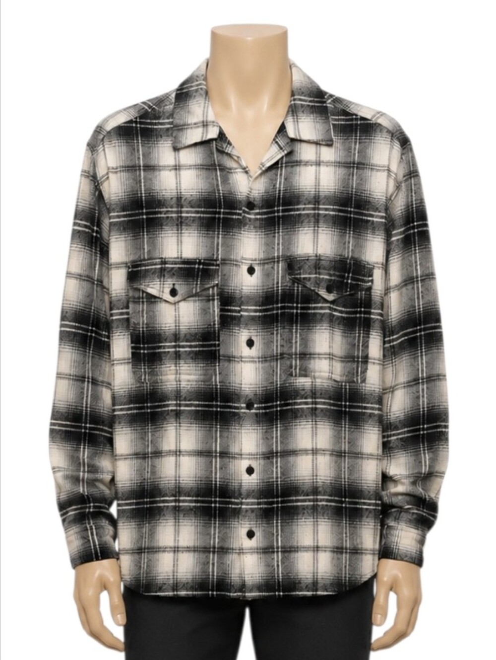 Song for the Mute | FW18 Plant Cotton Silk Plaid Shirt Size 50 / Large